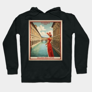 The Uffizi Gallery Florence Italy Vintage Tourism Travel Poster Hoodie